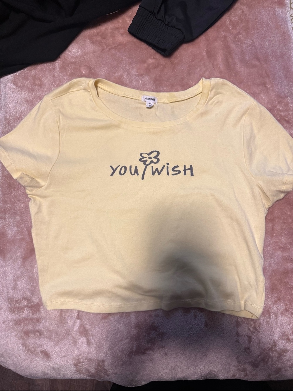 Garage Pale Yellow Tee with Logo Tag
